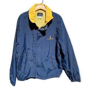 Vintage St Lawrence River blue and yellow nylon jacket Size XL